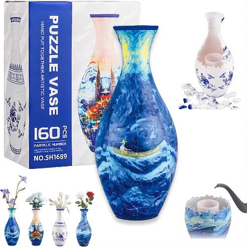 3D vase puslespill