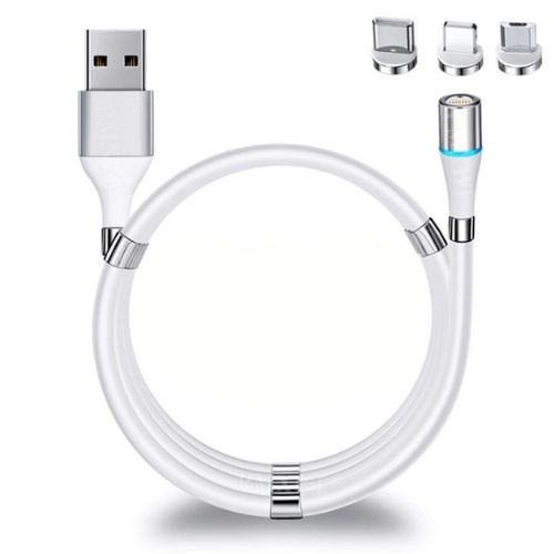 Magnetisk ladekabel selv-opprullende